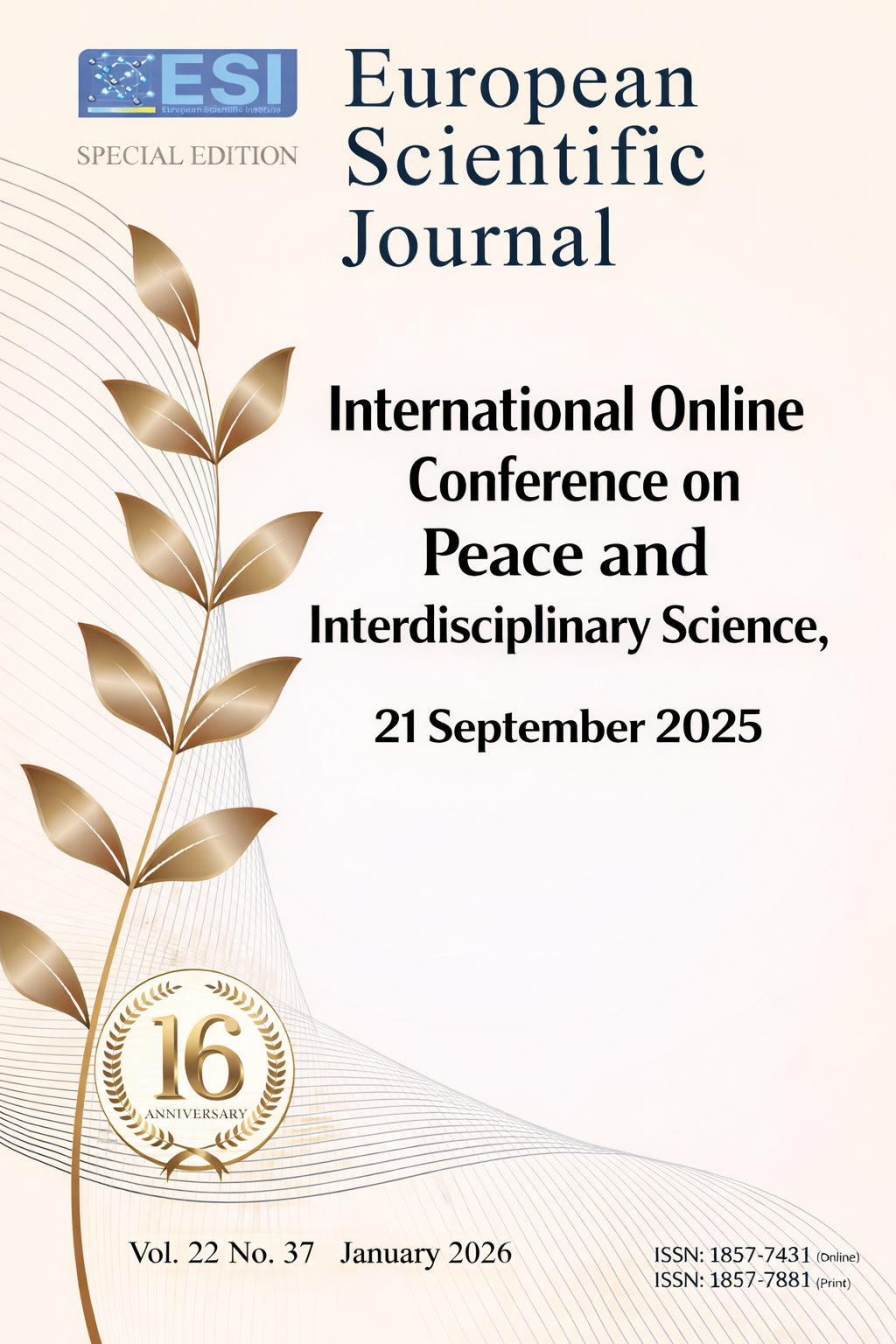 ESJ Special Edition: International Online Conference on Peace